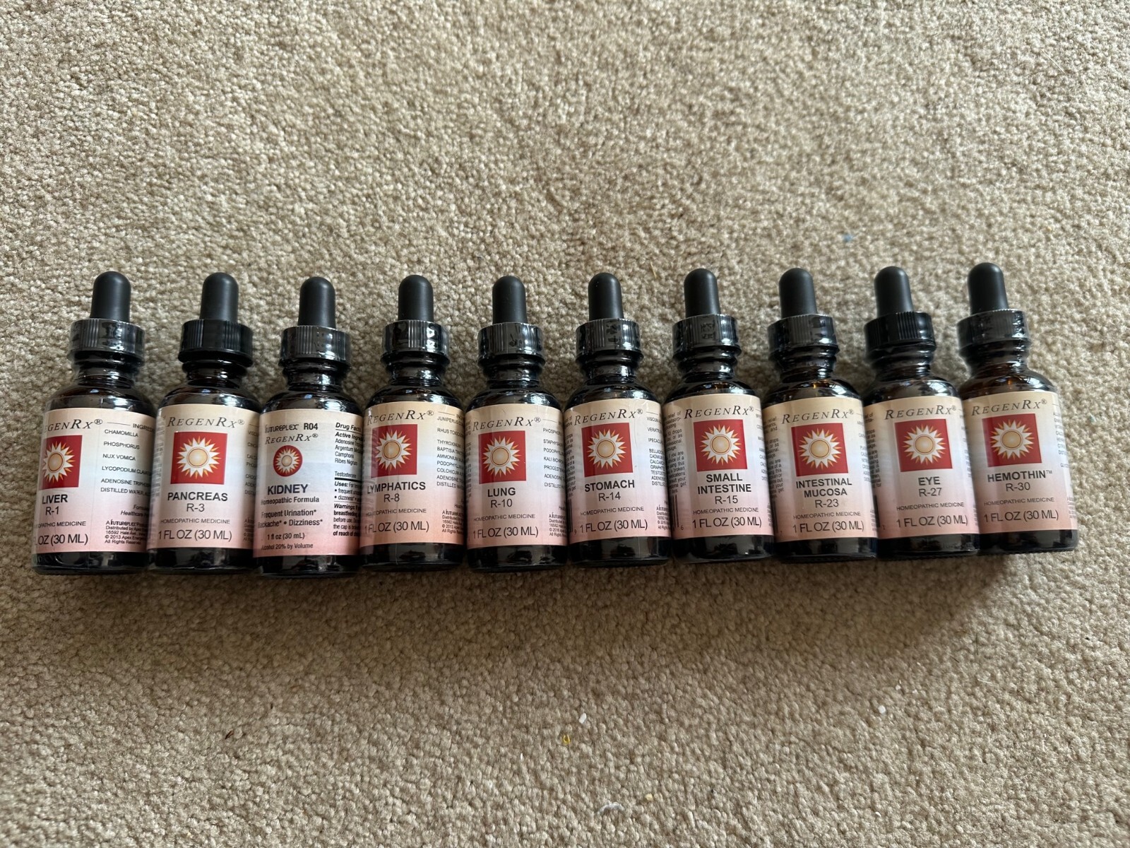 Apex Energetics RegenRx Homeopathic Medicine Liquid Formula 1oz 30ml CHOOSE