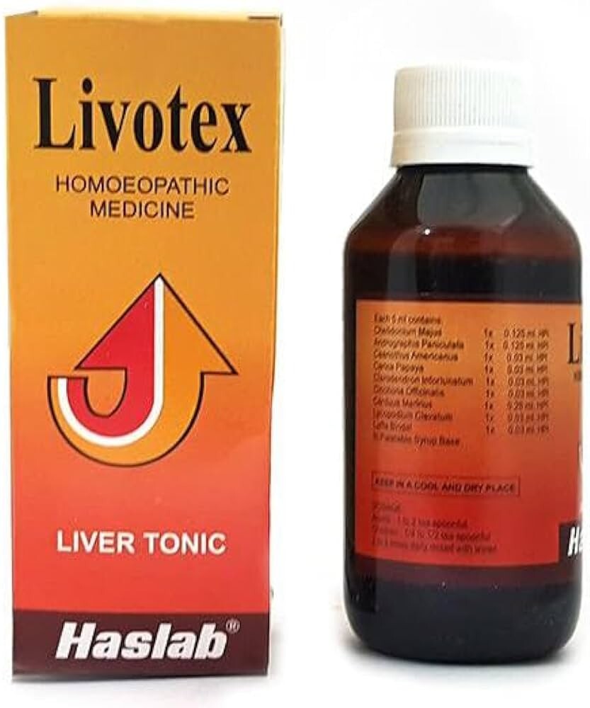2 X HASLAB Homoeopathic Livotex Syrup 115ml – Liver Disorders