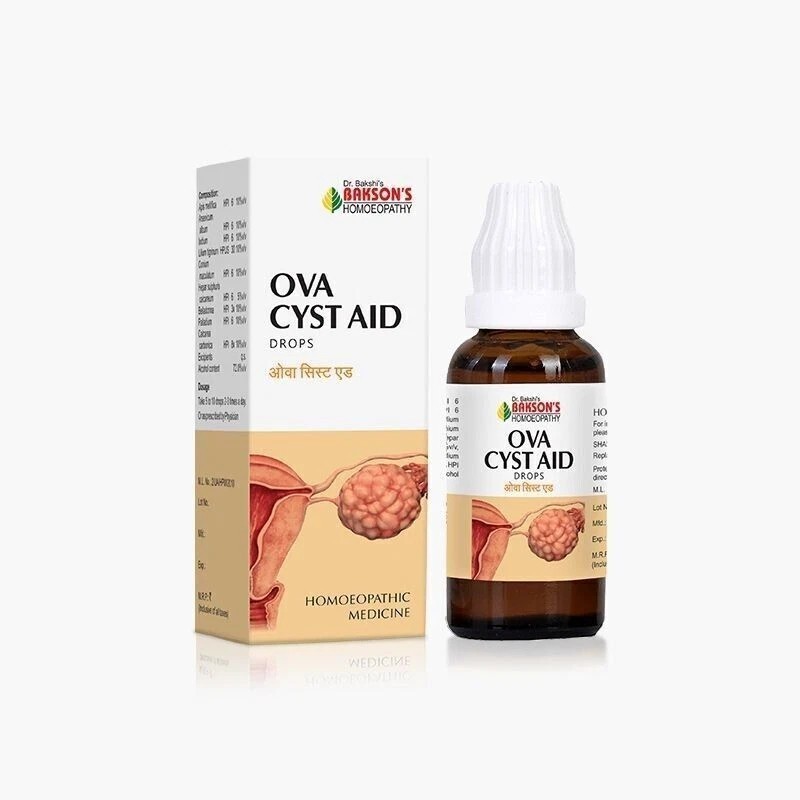Bakson Homeopathic Ova Cyst Aid Drops (30ml) , 100% Homeopathy Formula