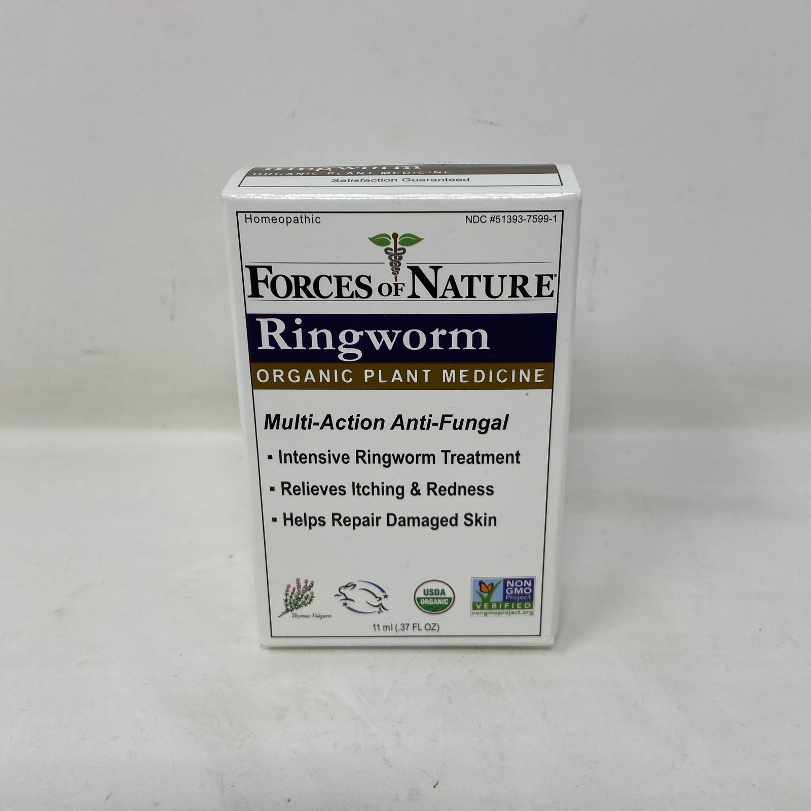 Forces of Nature Ringworm Control 11ml (.37oz) Organic, Blue Bottle
