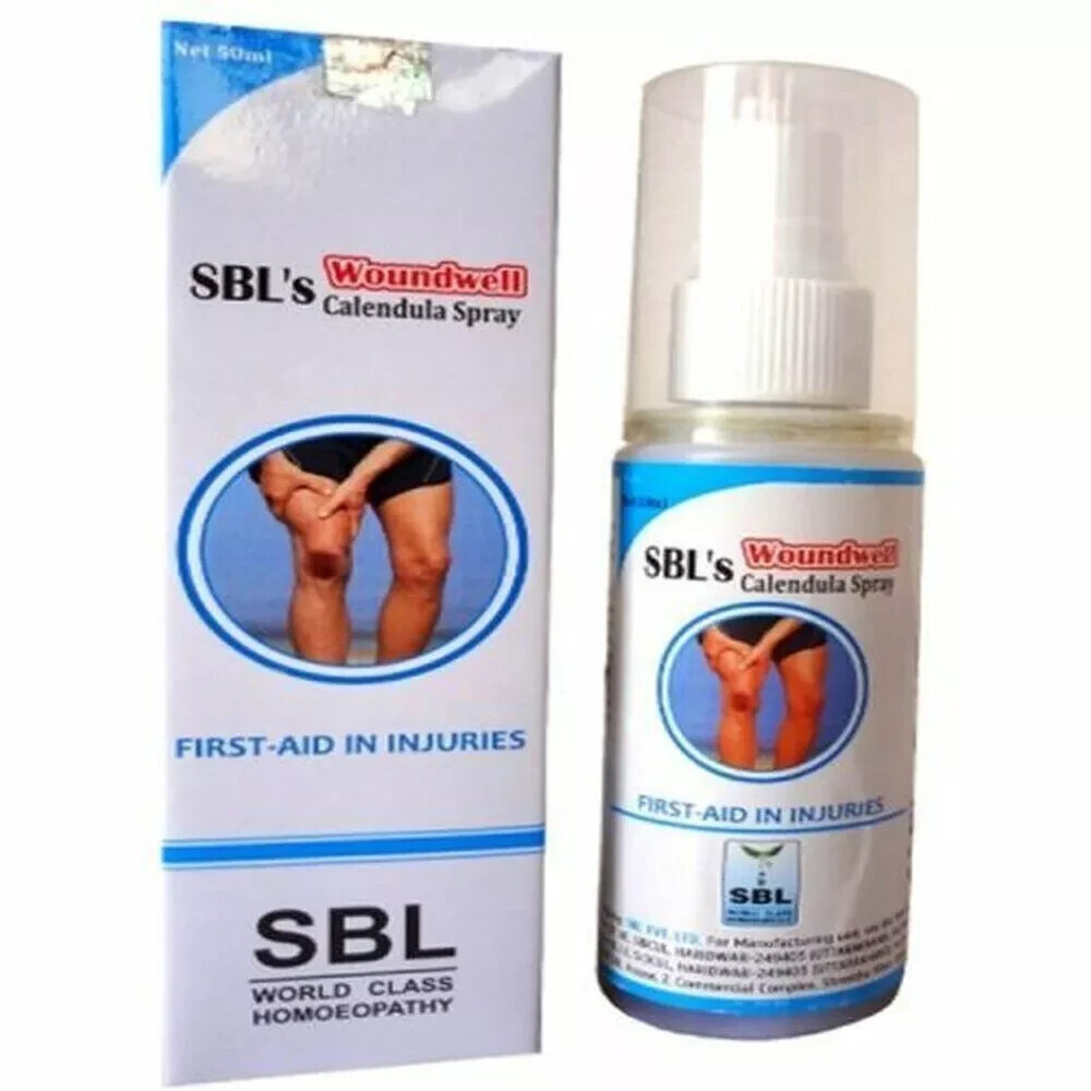 SBL Woundwell Calendula Spray (50ml) Free Shipping ( Pack of 2 )