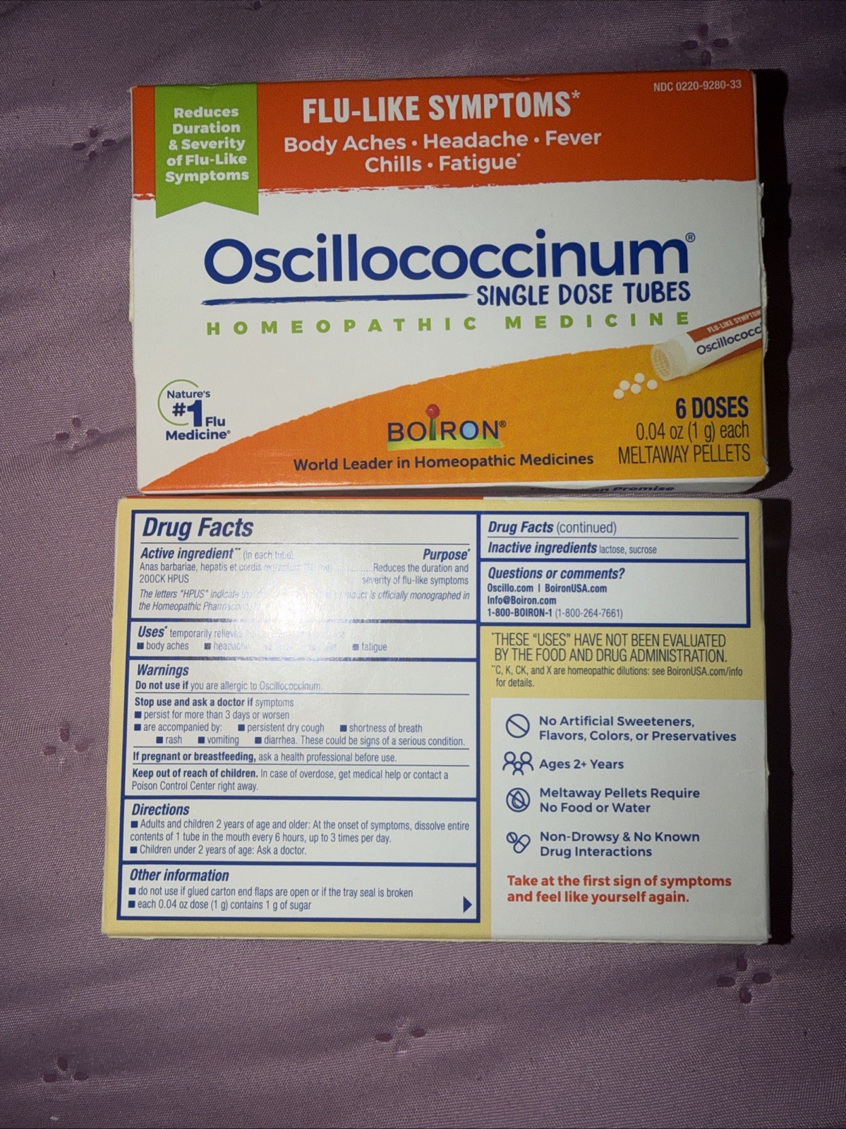 2 Boiron Oscillococcinum Homeopathic Medicine For Flu & Cold, 6 Each Exp 2/30