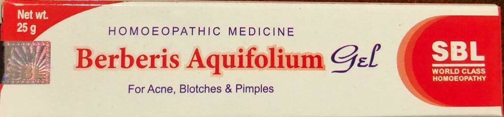 SBL Berberis Aquifolium Gel for Acne, Pimples Skin Darkening, Dark Circle -25g