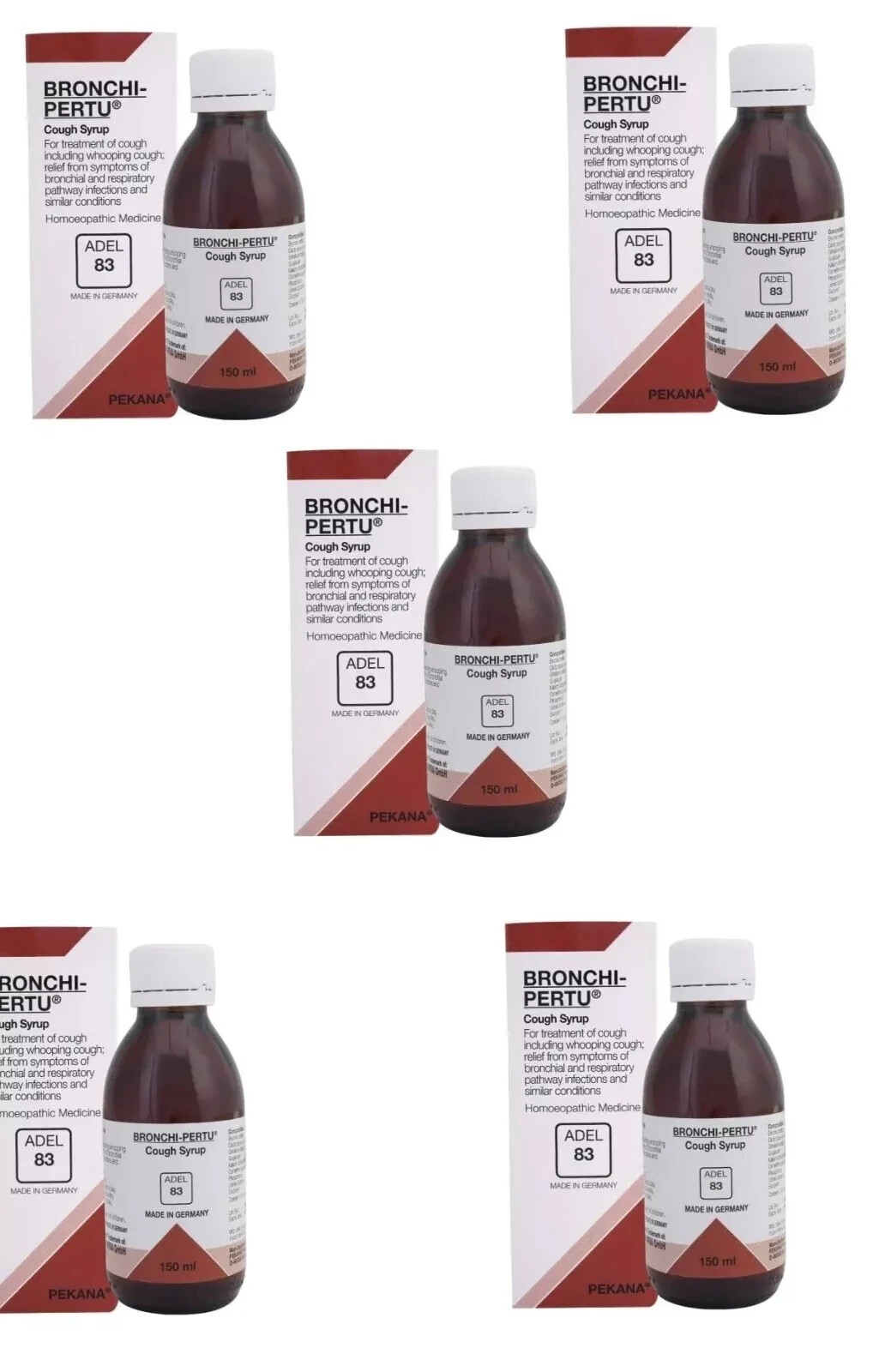 ADEL 83 (Bronchi-Pertu) 150ml – Homeopathic Respiratory Health Remedy Pack of 5