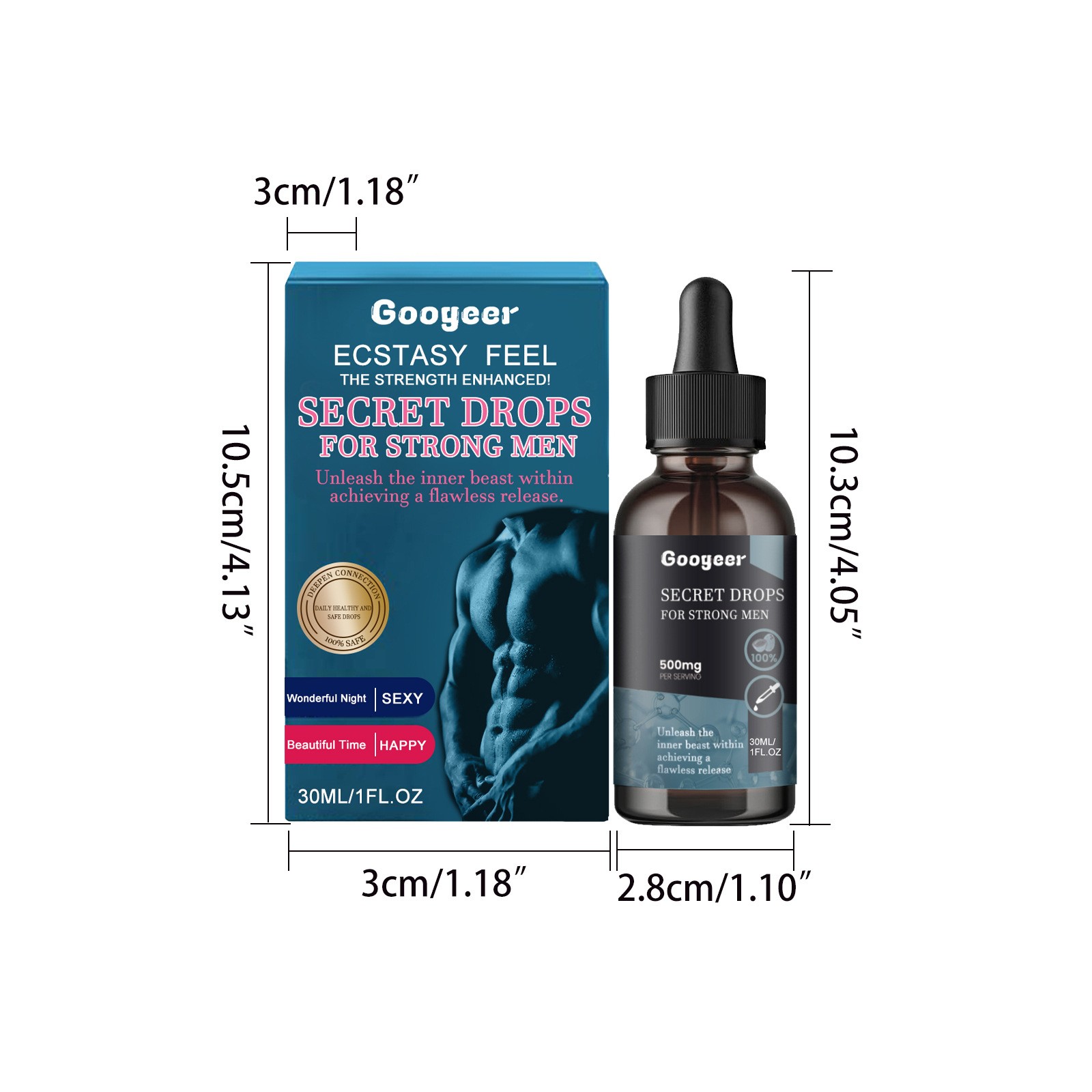 Secret Drops For Designed Strong Men, Secret Happy Drops, Enhancing Sensitivity