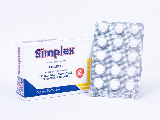 Simplex Homeopathic Insomnio Estres Sleeplessness Stress 60 Tabletas