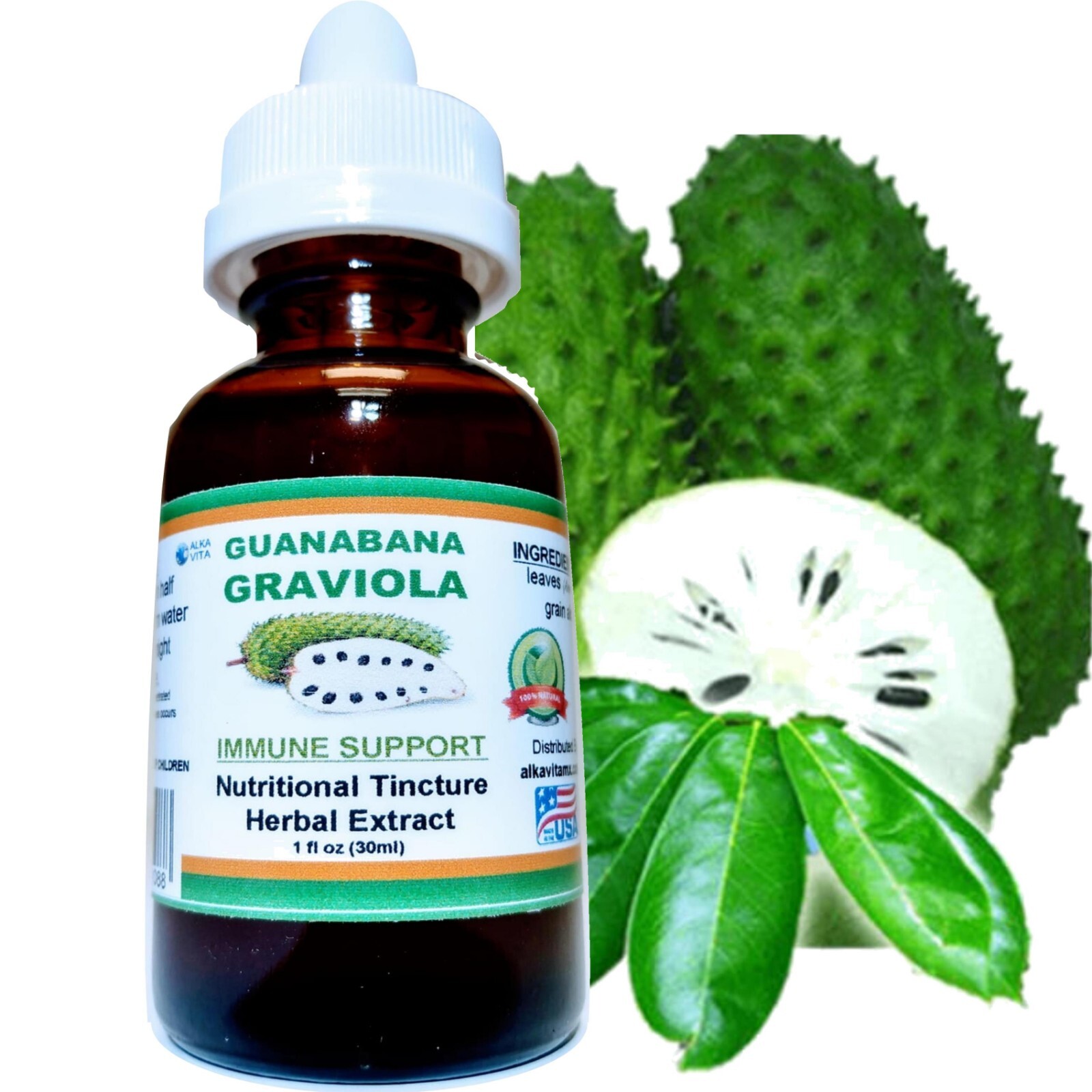 Graviola Guanabana Immune System Booster Antioxidant Herbal Drops By ALKA VITA