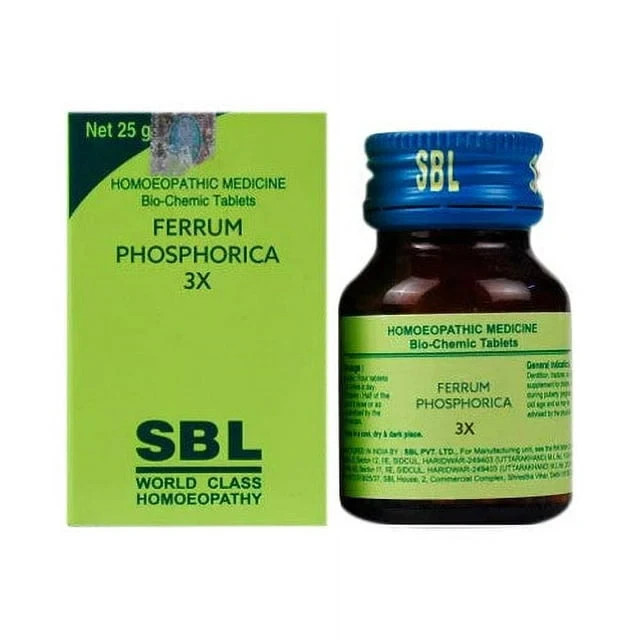 SBL Ferrum Phosphoricum Biochemic Tablet 3X – FREE SHIPPING 5-7 DAYS