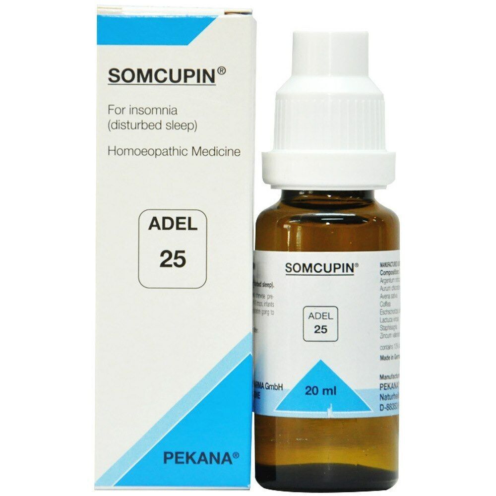 ADEL 25 Drops (20ml) SOMCUPIN Adel PEKANA German Homeopathic Drops For INSOMNIA.