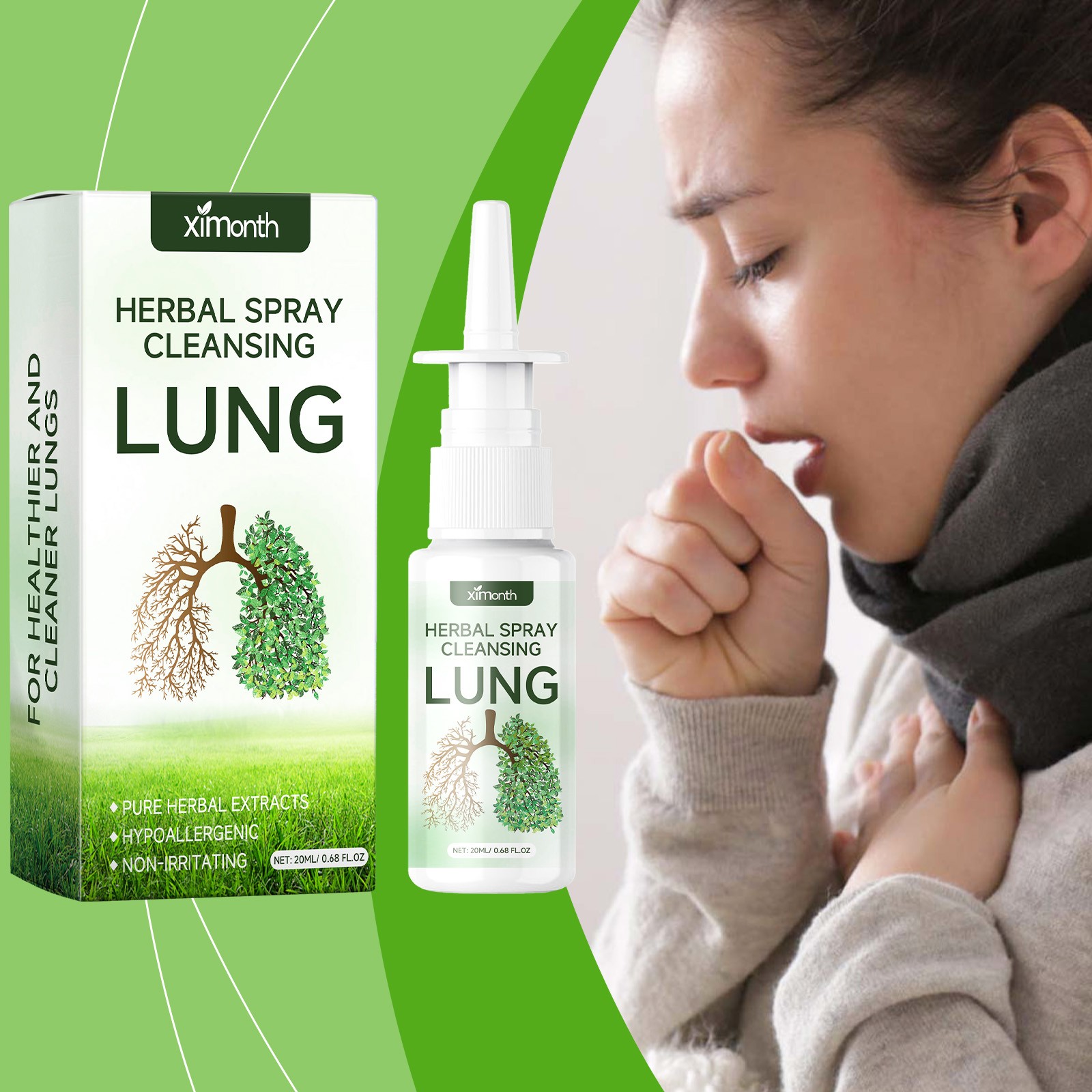 Natural Nasal Spray, Sinus & Congestion Relief, Menthol Witch Hazel