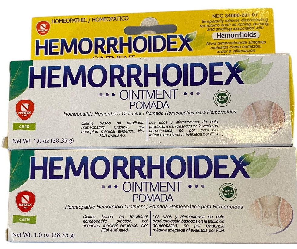 Homeopathic Hemorrhoidex Ointment 1.0 oz -2 Boxes