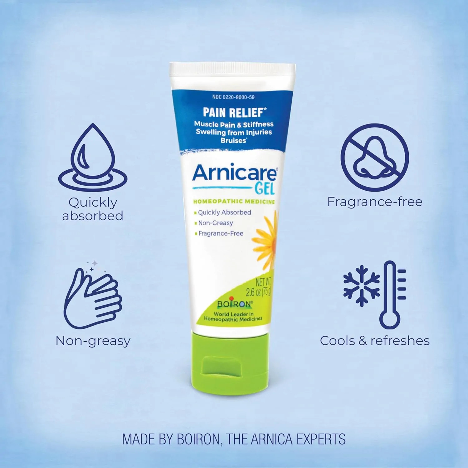Boiron Arnicare Arnica Gel Pain Relief, 2.6 Ounces