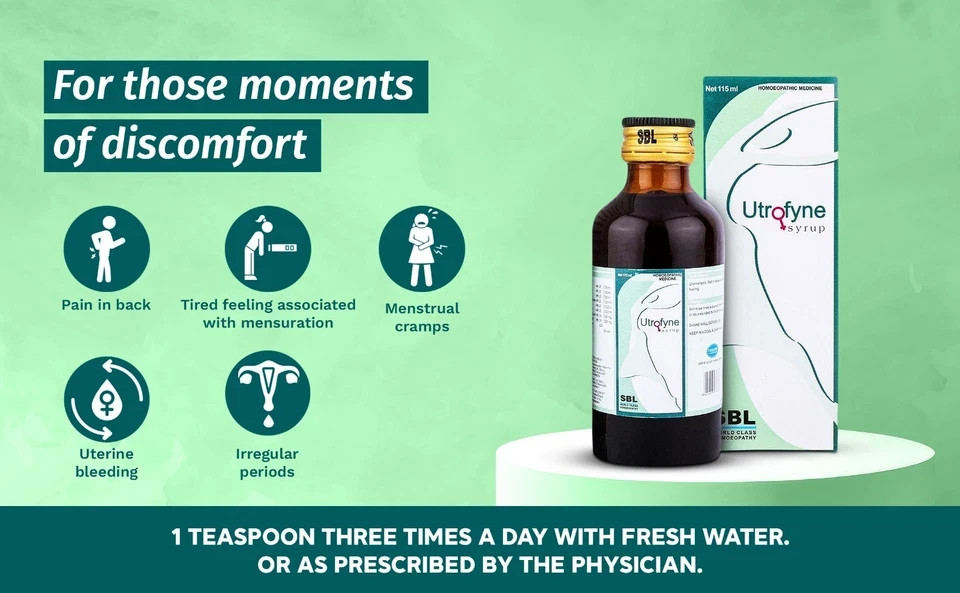 SBL Utrofyne Syrup 115ml x 3 | Female Wellness, Uterine Support | Free Ship USA