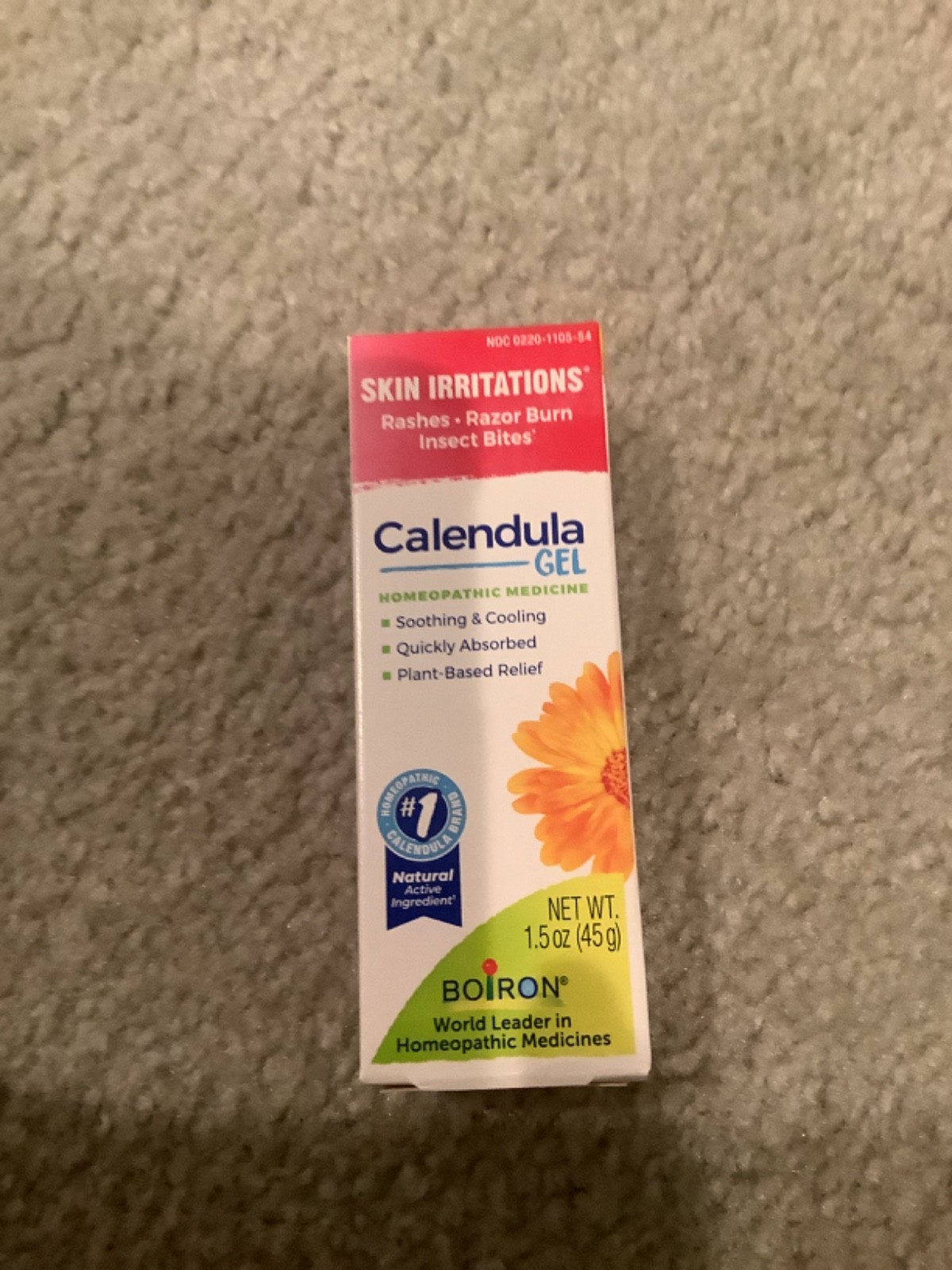 Boiron Calendula Gel,Homeopathic4 Relief-Rashes/Razor Burn/Insect Bites,1.5Oz