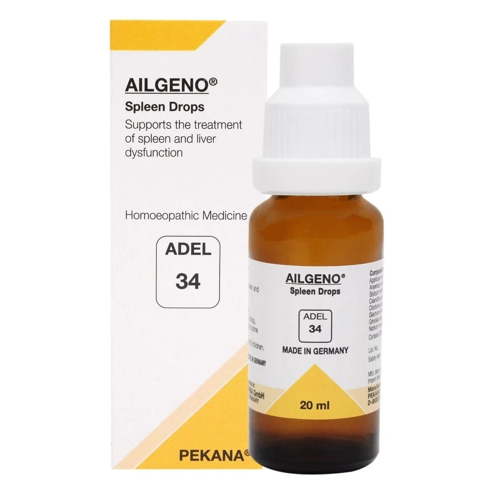 🌿 ADEL 34 Drops 20ml – Homeopathic Remedy for Spleen & Liver Health – Pack of 3