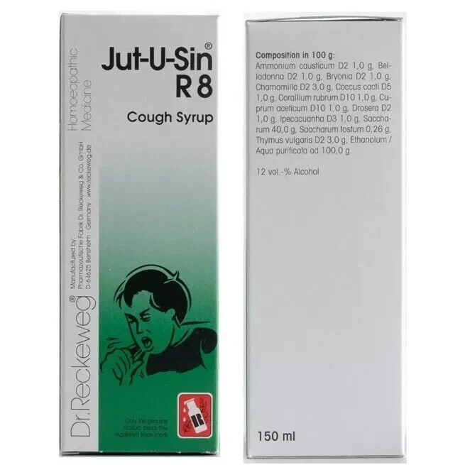 1 x Dr. Reckeweg R8 Homeopathic Cough Syrup 150ml Relief for Bronchitis
