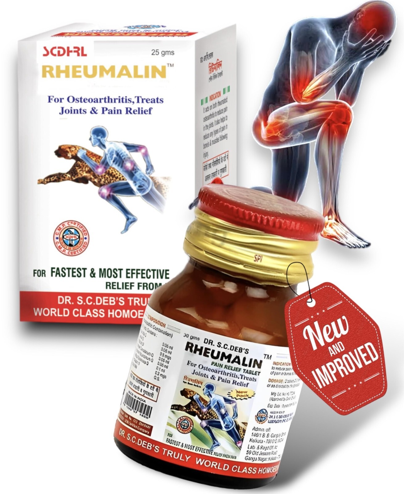 Dr. S C DEBS Homeopathy Rheumalin (90 Tablets) Relief Joint Discomfort Fast