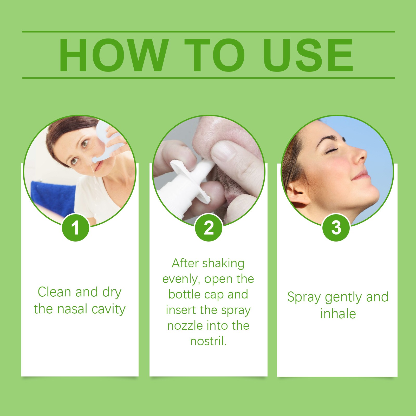 Natural Nasal Spray, Sinus & Congestion Relief, Menthol Witch Hazel