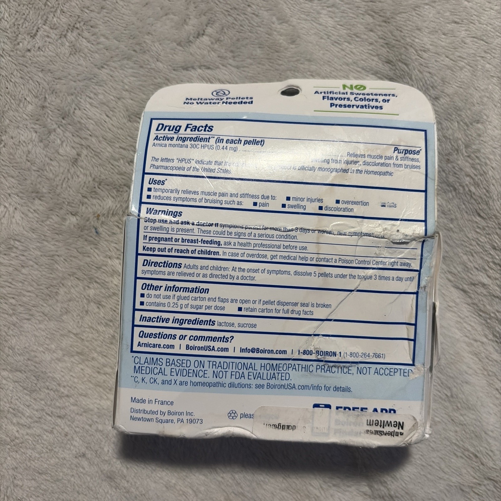 Boiron Arnica Montana 30C Pellets 240 Count Pain Relief Homeopathic Pellet /2028