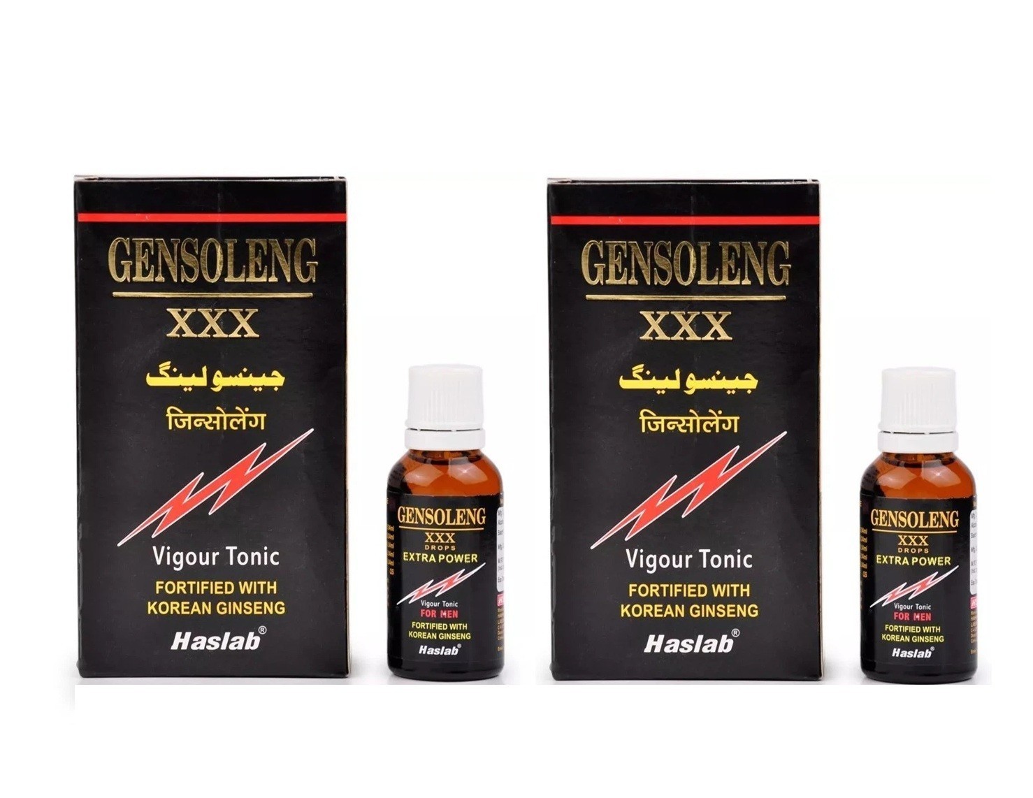 (2 P ACK)Haslab Homeopathic Gensoleng XXX Drops with Ginseng (30ml) MALE ENHANCE