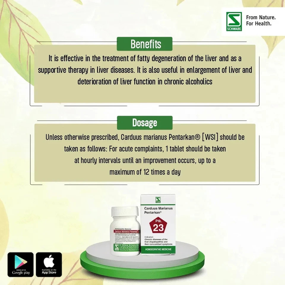 WSI Carduus Marianus Pentarkan Tablets – Liver Support – Pack of 3 × 20 g