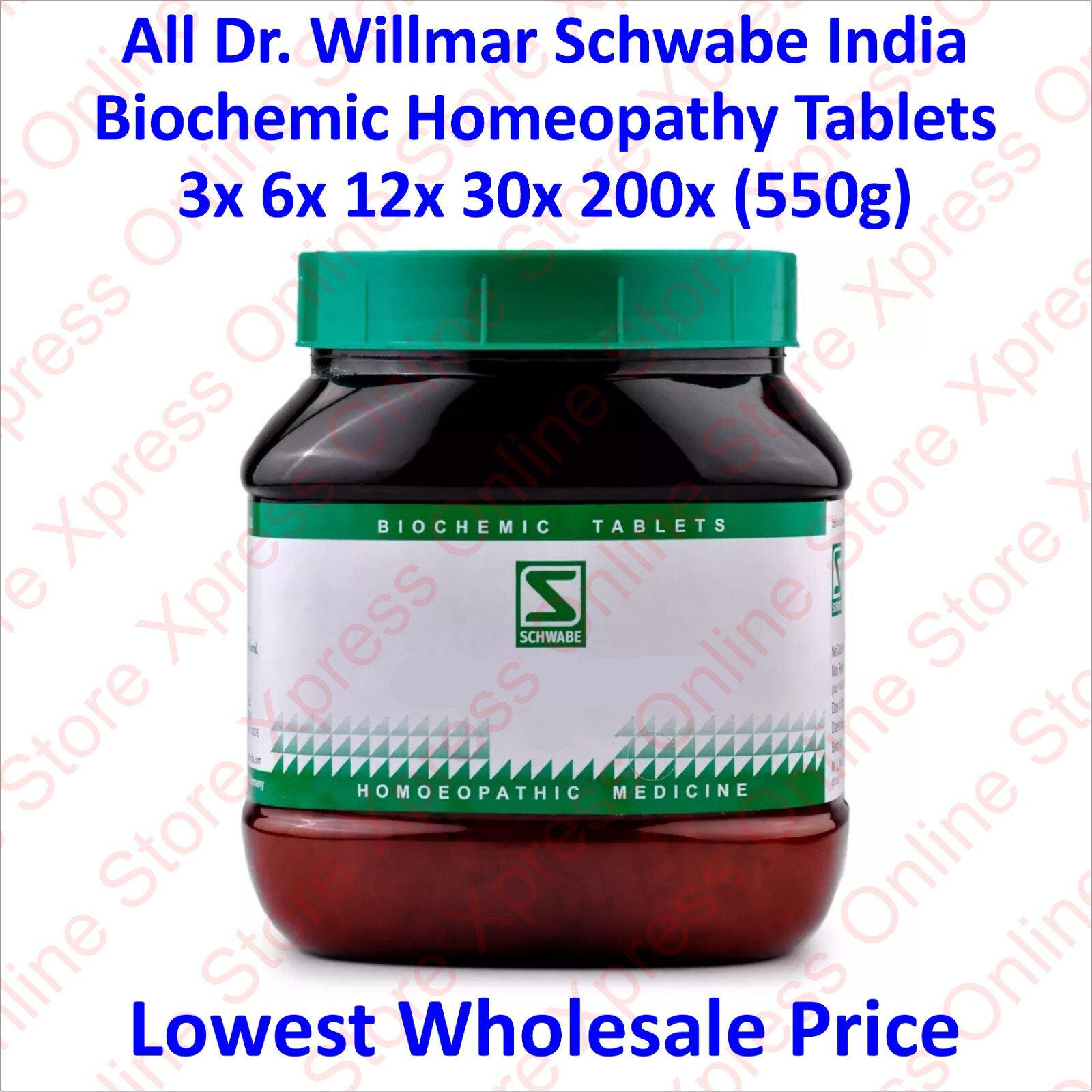 All Dr. Willmar Schwabe India Biochemic homeopathy Tablets 3 6 12 30 200x (550g)