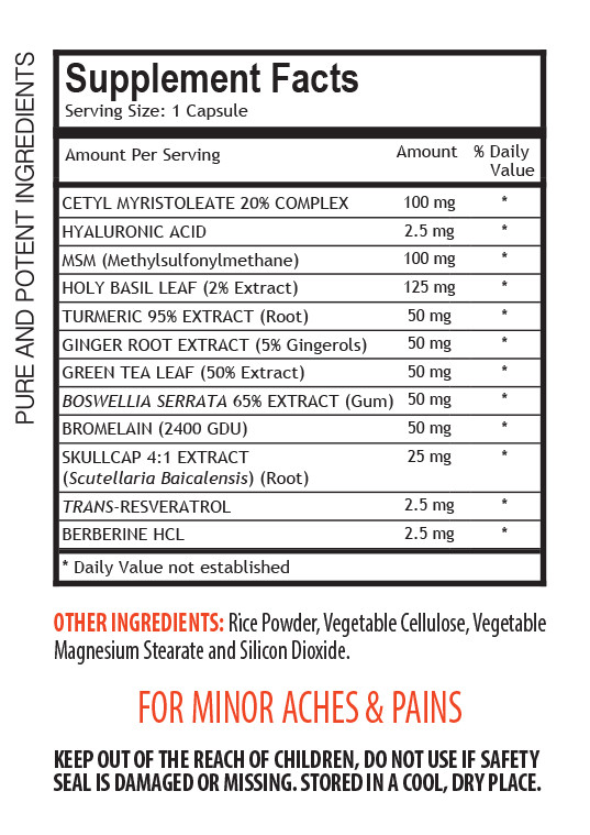 Knee Pain Relief Pills – PAIN RELIEF ULTRA COMPLEX 610MG 3B – Bromelain
