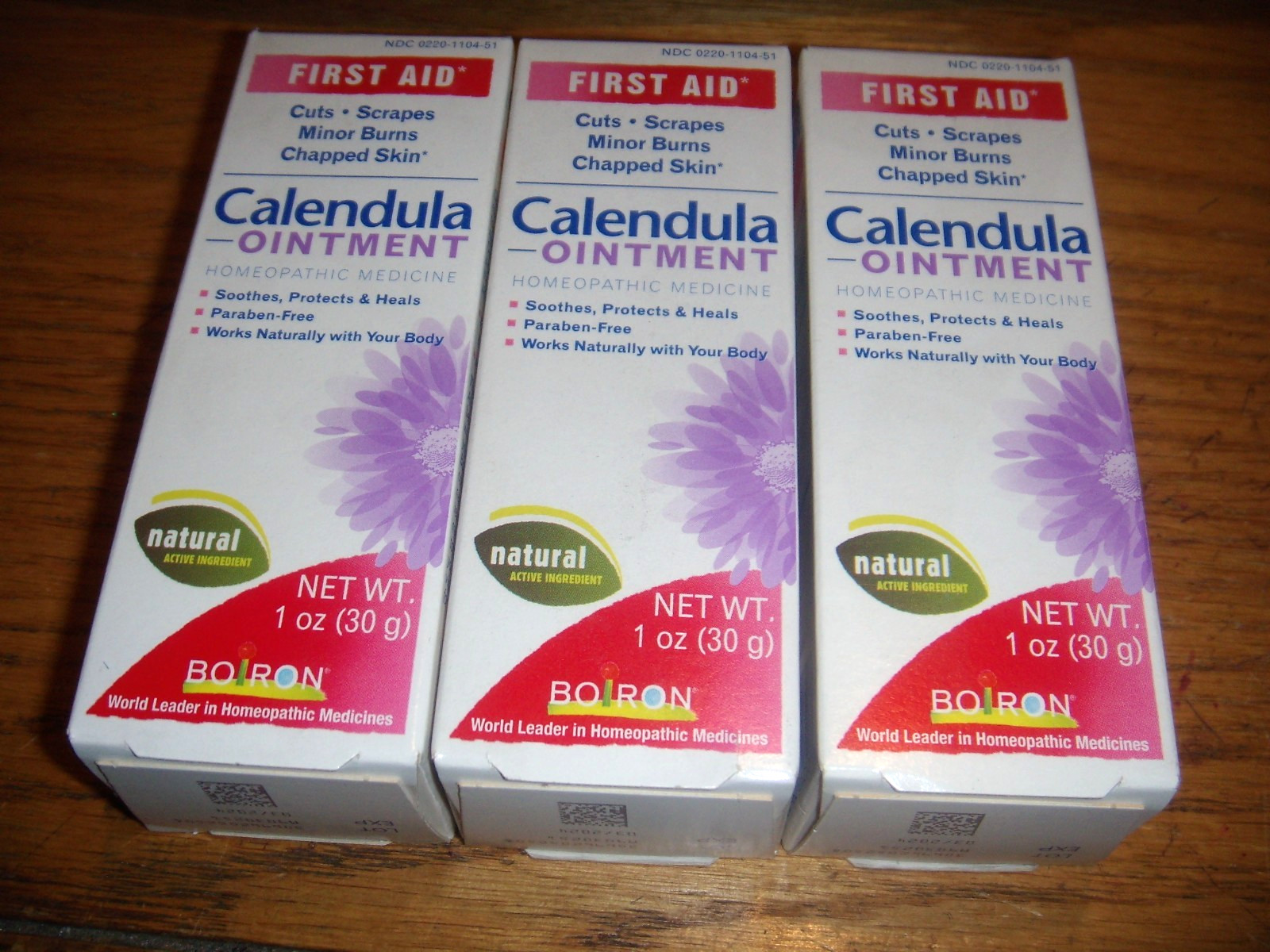 3 Boiron Calendula Ointment Pack of 3 Homeopathic Skin Healing 1 Oz Each SEALED