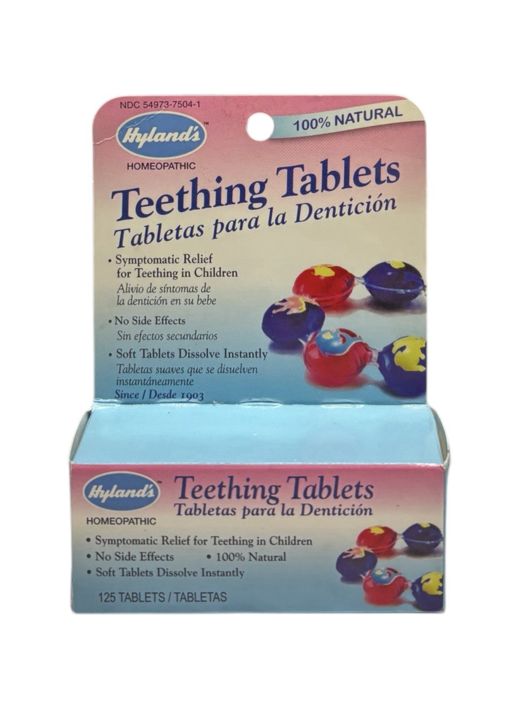 Hyland’s Baby Teething Tablets Quick Dissolve Homeopathic Natural 125 Tabs