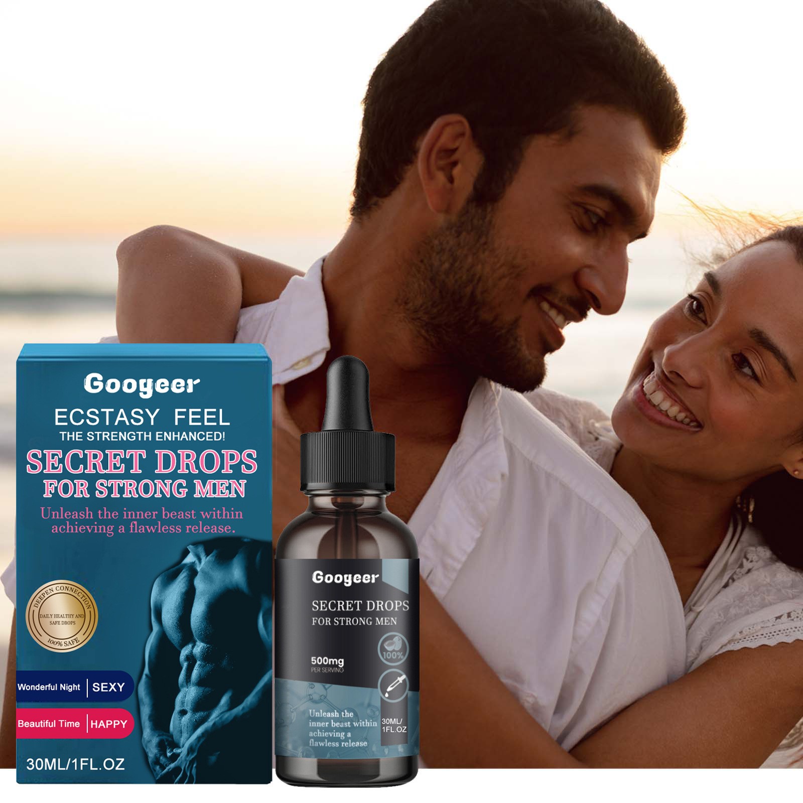 Secret Drops For Designed Strong Men, Secret Happy Drops, Enhancing Sensitivity