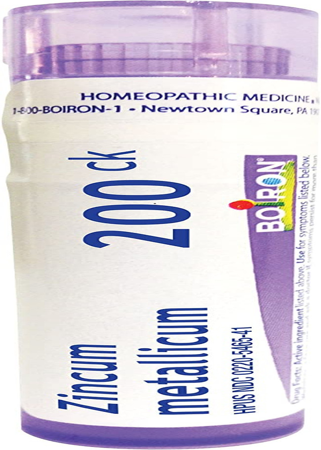 Boiron Zincum Metallicum, 80 Pellets, Homeopathic Medicine for Leg Cramps