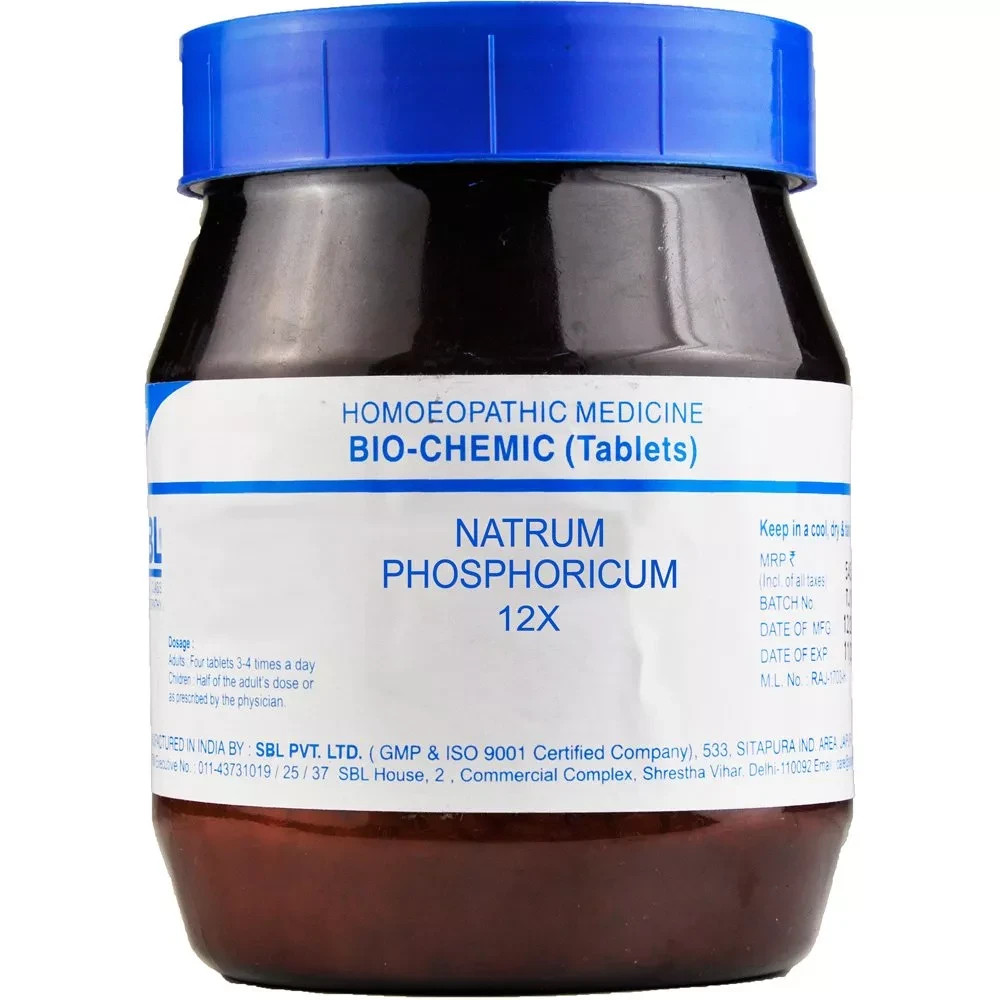 SBL Natrum Phosphoricum 12X 450g Homeopathic Biochemic Tablets Free Ship