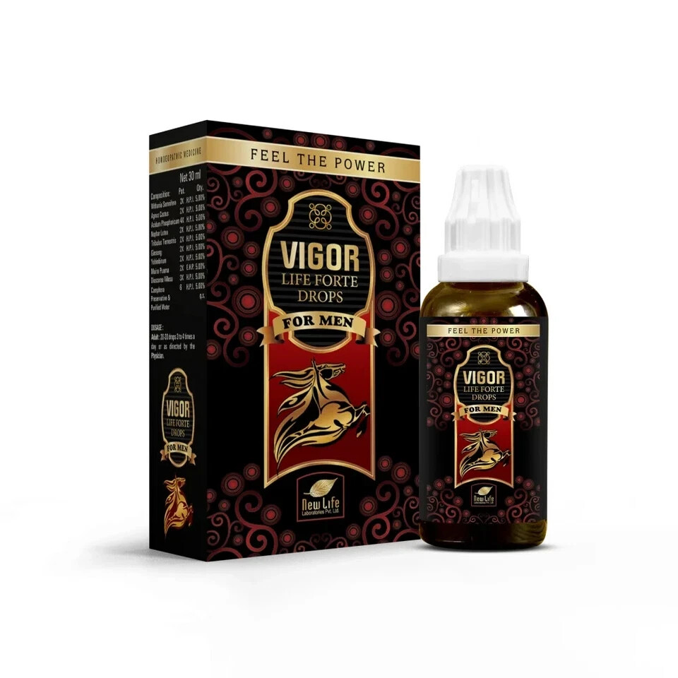 🌿 New Life Vigor Life Forte Drops (5 x 30ml) – Natural Vitality Support for Men