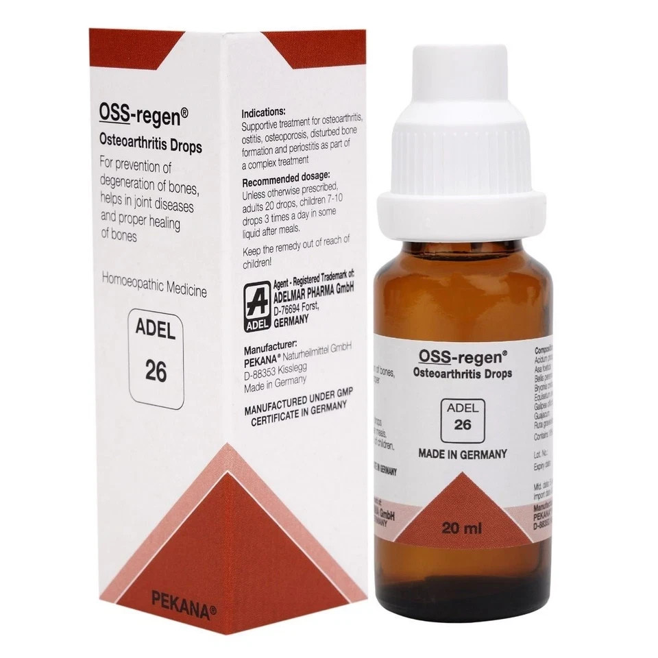 ADEL 26 Osteoarthritis Drops Pack of 6 Natural Homeopathic Remedy for Joint Care