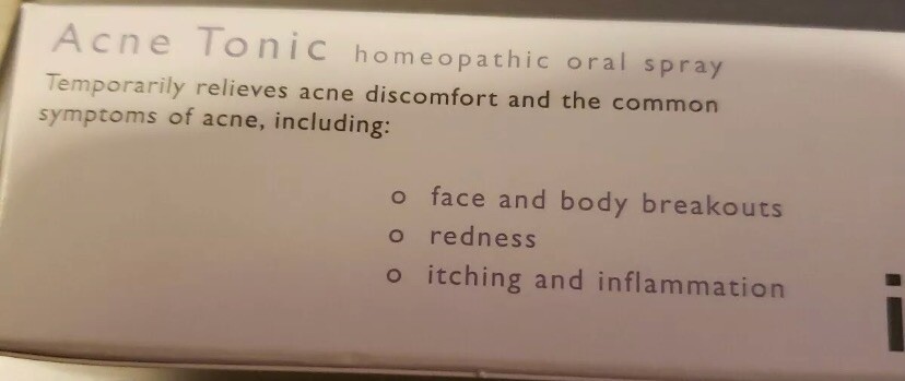 Sprayology Acne Tonic Oral Vitamin Spray Relieves Symptoms of Acne 1.38 oz/41 mL