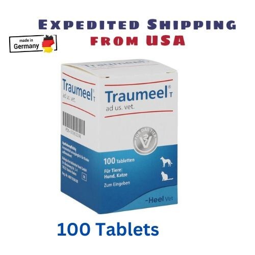 Traumeel T Homeopathic 100 Tablets  for Dogs Cats  Ships US