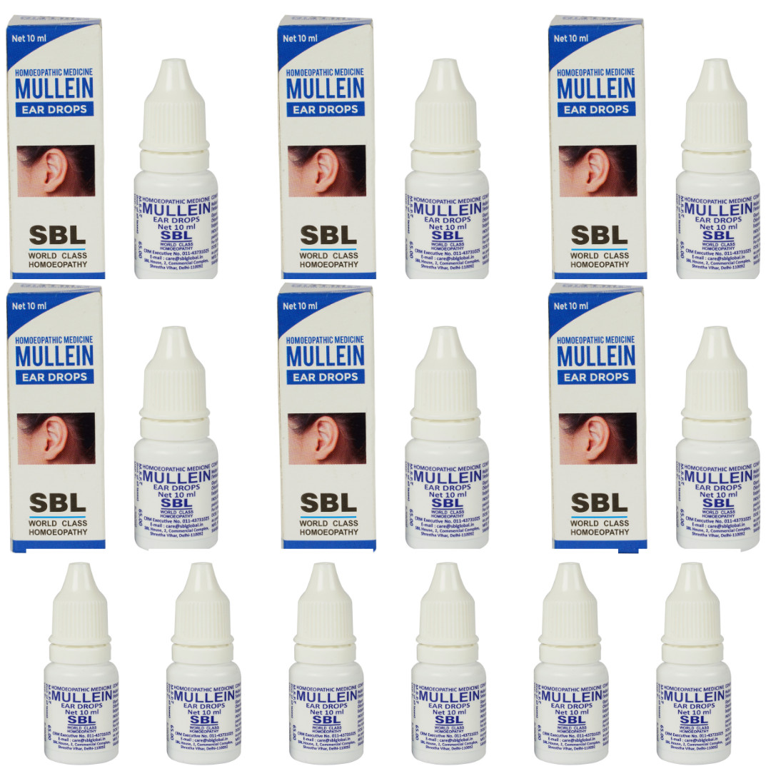 SBL Mullein Ear Drops for Fungal Infection Earache (10ml) – Pack of 10