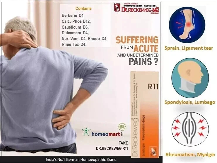 Dr. Reckeweg R11 Joint & Muscle Pain Relief Drops 22ml | Pack of 3 | Free ship