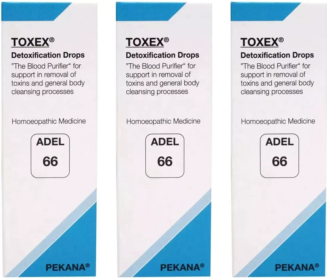 Adel 66 Drops Toxex 20ml (Pack of 3) Homeopathic DETOX Drop free ship