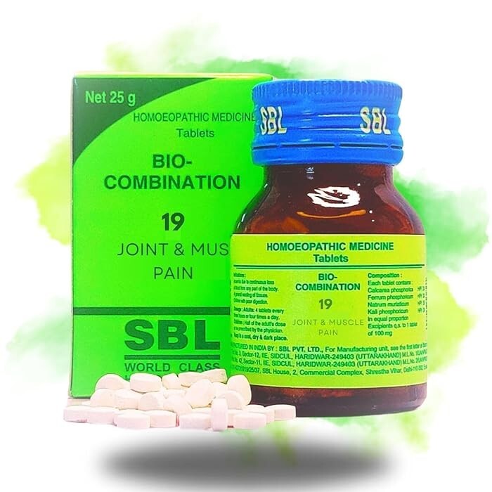 🌿 SBL Bio-Combination 19 Tablet for Joint & Muscle Pain | Pack of 5 | Free Ship