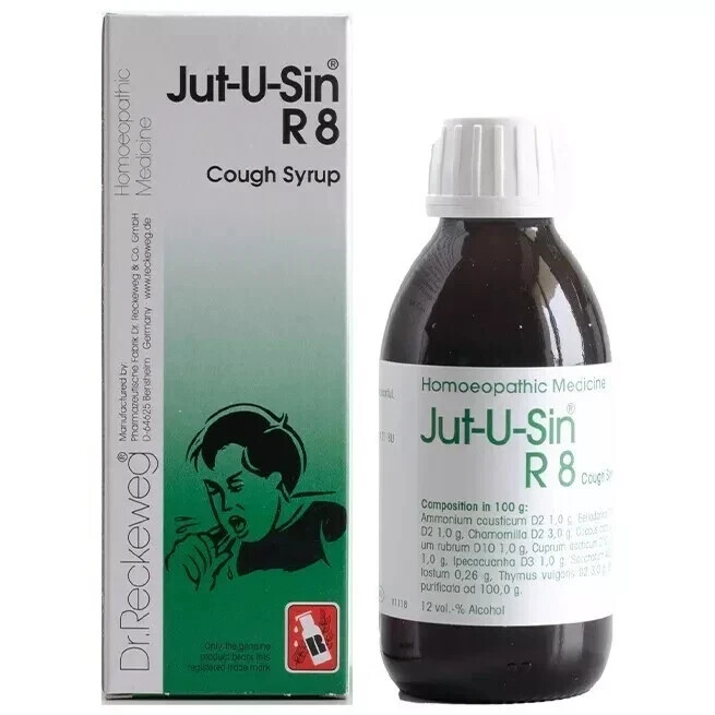 1 x Dr. Reckeweg R8 Homeopathic Cough Syrup 150ml Relief for Bronchitis
