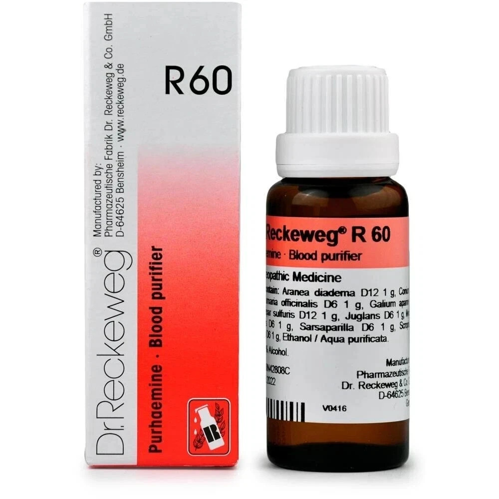 Dr. Reckeweg R60 Drops 22ml Pack of 2 FREE SHIPPING