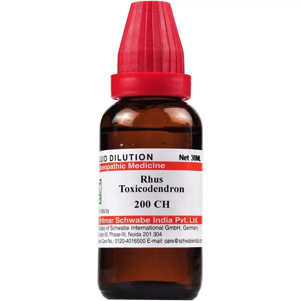 Willmar Schwabe India Rhus toxicodendron 200 CH (30ml) Homeopathic Drop FreeShip