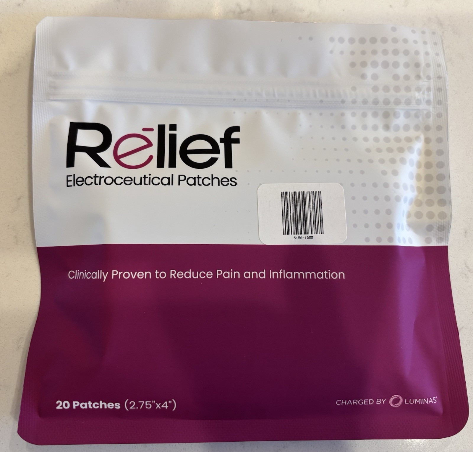 Luminas Relief Electroceutical Patches Reduce Pain 20 Patches (2.75″ X 4″) Each