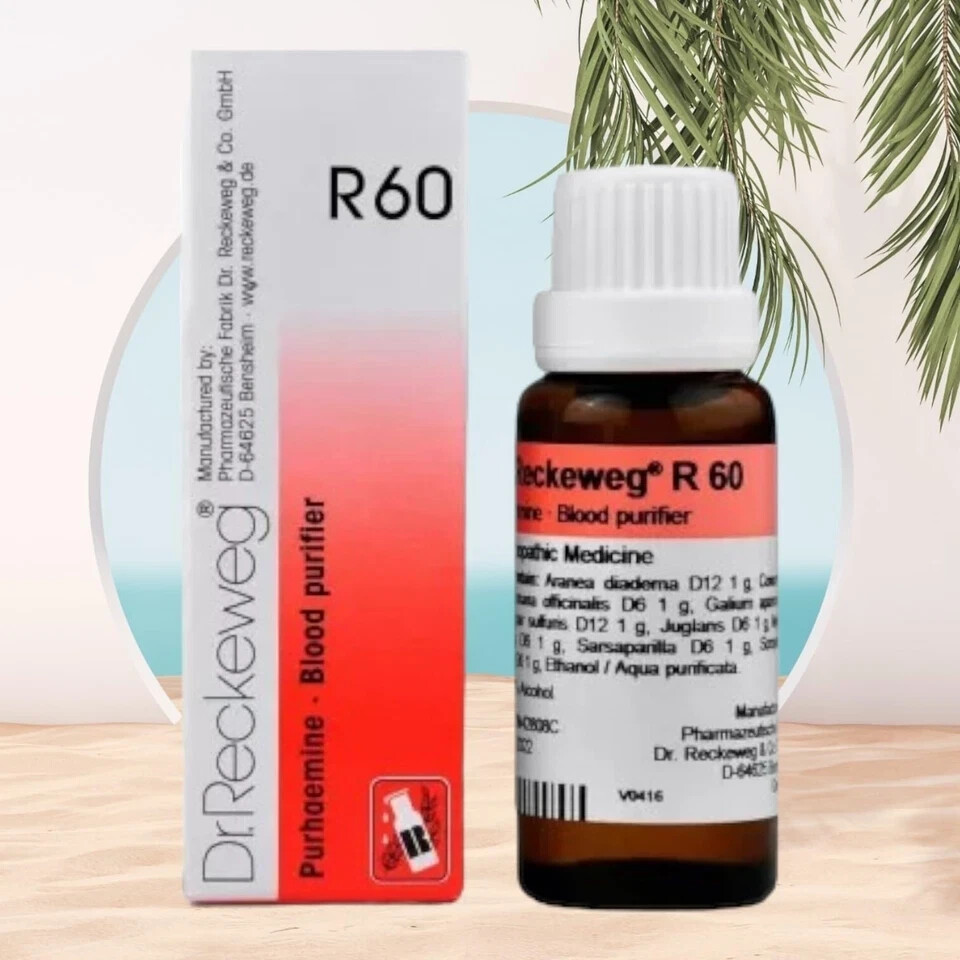 Dr. Reckeweg R60 Drops 22ml – Blood Purifier Drops (22ml, Pack of 1)