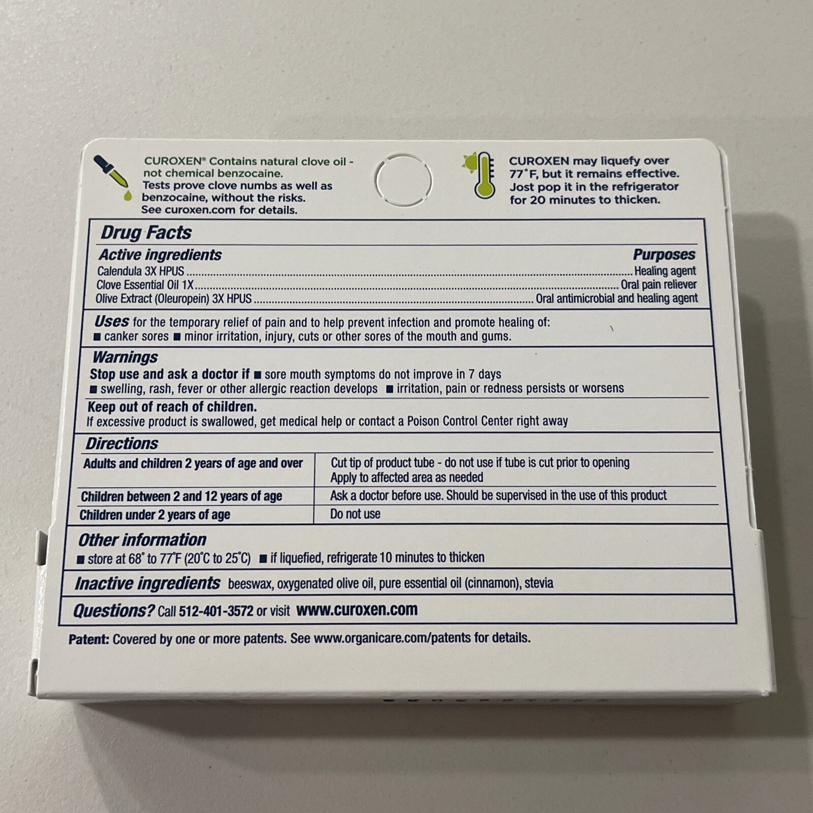 CUROXEN Organic Oral Care Mouth Sore Treatment Pain Relief No Chemicals Exp 9/25