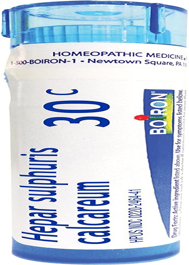 Boiron Hepar Sulphuris Calcareum, 80 Pellets, Homeopathic Medicine for Cough