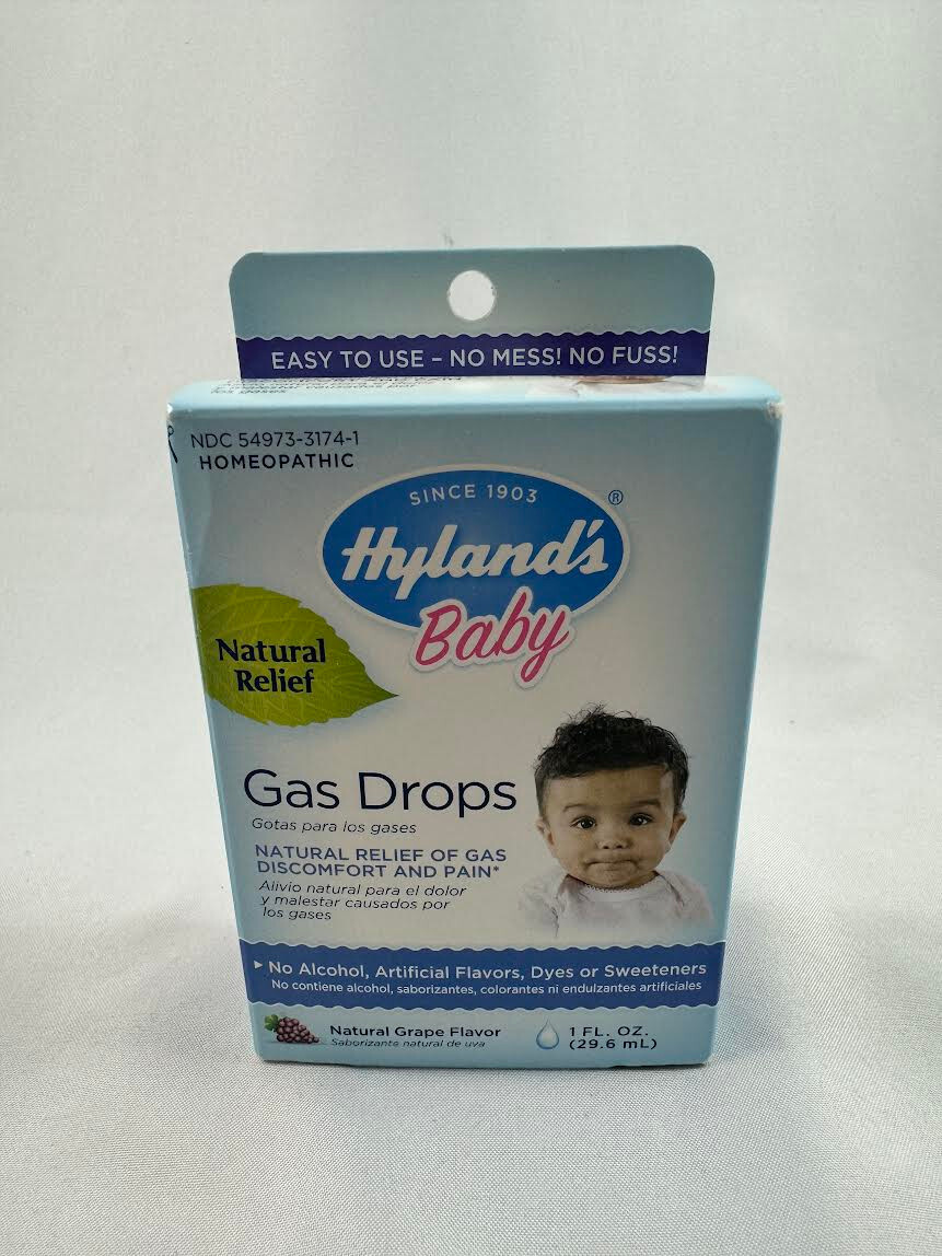 1 Hyland’s Gas Drops for Babies Baby, Natural Gas Relief, Grape Flavor, 1 Fl Oz