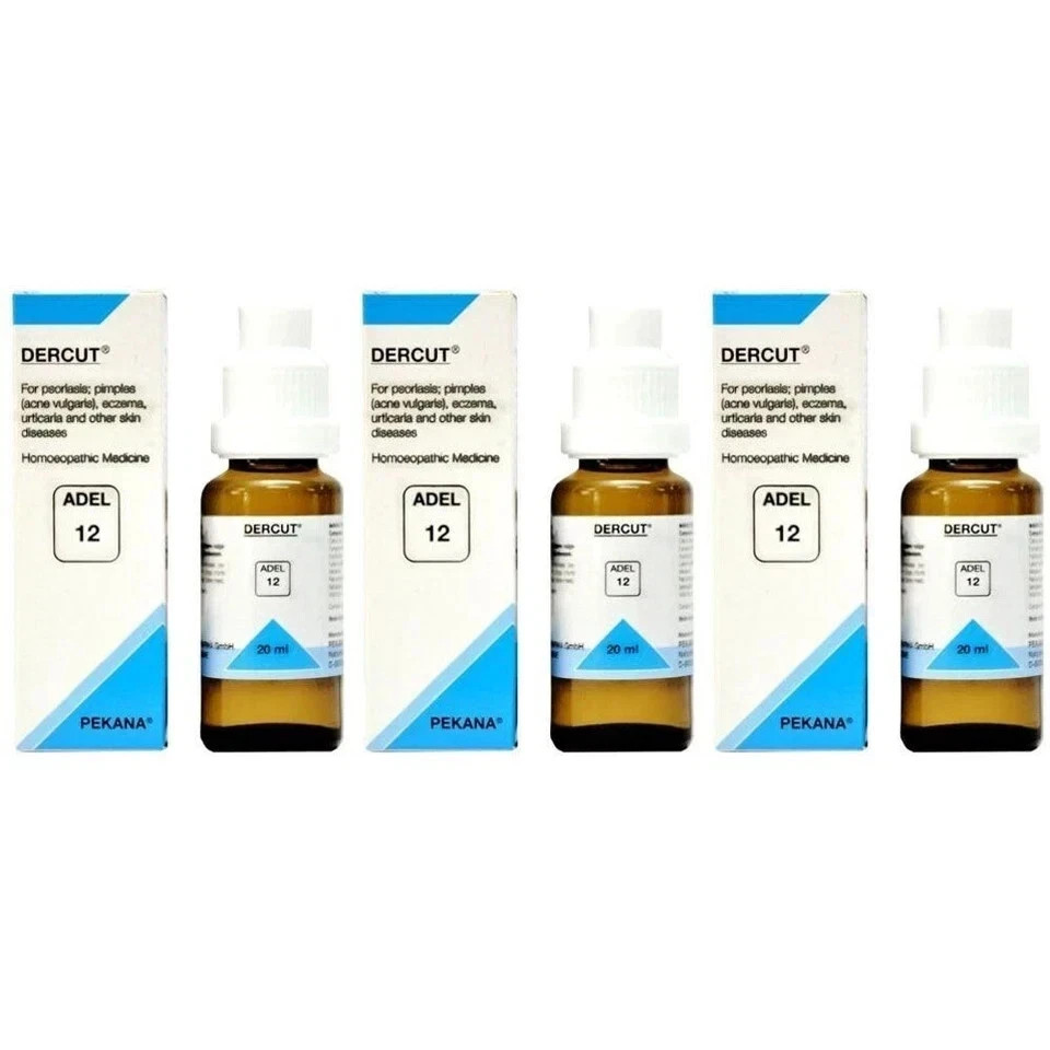 ADEL 12 Dercut Drops 20ml | Skin Detox & Allergy Relief | Pack of 3 | Free Shipp