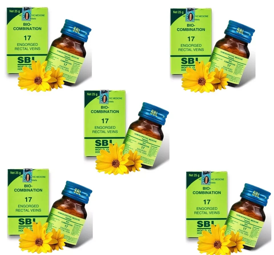 🌿 SBL Bio-Combination 17 Tablets 25gm (Pack of 5) | Piles Relief | Free Ship🌿